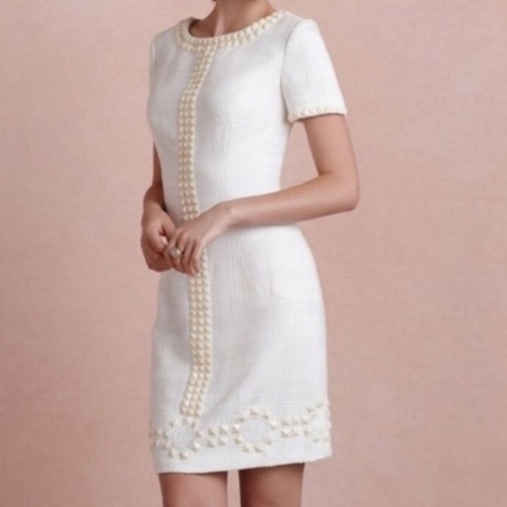 Anthropologie BHLDN Hitherto white beaded dress 14